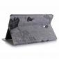 For Samsung Galaxy Tab A 10.5 T590/T595 World Map Stand Flip Leather Case - Grey