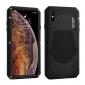 For iPhone XS Max Luxury Waterproof Shockproof Aluminum Metal Tempered Glass Case - Black