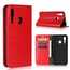 Genuine Leather Wallet Card Holder Case Magnetic Cover for Huawei Nova 4 - Red
