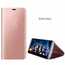 For Samsung Galaxy S10E Smart Clear Mirror Leather Stand Case Cover - Rose Gold