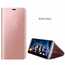 For Samsung Galaxy S10 Plus Smart Clear Mirror Leather Stand Case Cover - Rose Gold
