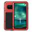LOVE MEI For Samsung S10 Plus Aluminum Metal+Gorilla Glass Military Case Cover - Red