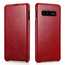 ICARER Vintage Series Genuine Leather Flip Case For Samsung Galaxy S10 - Red