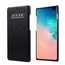 Matte Genuine Leather Back Case Cover for Samsung Galaxy S10 - Black