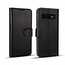 Lichee Pattern Genuine cowhide leather wallet case For Samsung Galaxy S10 - Black