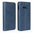 Magnet Adsorption Stand Flip Leather Case for Samsung Galaxy S10e - Dark Blue