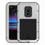 For Sony Xperia 1 LOVE MEI Waterproof Metal Gorilla Glass Case Silver