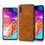 For Samsung Galaxy A70 Leather Wallet Card Holder Case Cover+Screen Protector - Brown - Click Image to Close