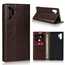 For Samsung Galaxy Note 10+ Crazy Horse Genuine Leather Wallet Case - Dark Brown - Click Image to Close