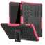 For iPad 10.2" 7th 8th Gen Hybrid Shockproof Rugged Hard PC Case Cover w/ Stand - Hot Pink