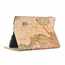 For iPad 7th 8th Gen 10.2" Map Printing Leather Smart Cover Case - light brown