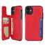 For iPhone 11 - Leather Wallet Card Holder Back Case Cover - Red