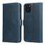 For iPhone 11 Pro Max - Genuine Leather Wallet Card Case Cover Stand - Dark Blue
