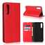 For Samsung Galaxy A70S - Genuine Leather Case Wallet Stand Flip Cover - Red