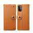 For Samsung Galaxy S20 100% Genuine Leather Wallet Card Case Cover - Brown