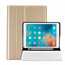 For iPad 10.2 9th Gen Bluetooth Keyboard Leather Case Cover With Pencil Holder - Gold