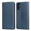 For Samsung Galaxy S20 Ultra Magnetic Leather Card Slot Flip Wallet Case - Dark Blue