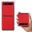 For Samsung Galaxy Z Flip 3 Case Genuine Leather Flip Shockproof Cover - Red