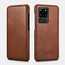 ICARER Vintage Series Genuine Leather Flip Case For Samsung Galaxy S20 Ultra - Brown