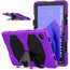 For Samsung Galaxy Tab A7 10.4 Tablet Case Military Armor Tablet Stand Cover - Purple