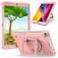 For iPad 8th/ 7th 10.2 inch 2020/2019 Heavy Duty Rotating Stand Case - Rose Gold