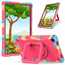For Samsung Galaxy Tab A7 10.4" T500 T505 Heavy Duty Shockproof Rotating Stand Case - Camo&Rose