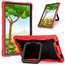 For Samsung Galaxy Tab A7 10.4" T500 T505 Heavy Duty Shockproof Rotating Stand Case - Black&Red