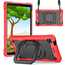 For Samsung Galaxy Tab A7 Lite 8.7" T220 T225 Heavy Duty Shockproof Rotating Stand Case - Red&Black