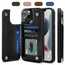 For iPhone 14 13 Pro Max Case Leather Card Wallet Slot Kickstand Cover - Click Image to Close