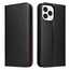 Luxury PU Leather Magnetic Flip Wallet Card Case For iPhone 13 Pro Max Mini - Black