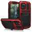 Shockproof Aluminum Gorilla Glass Metal Case for iPhone 14 13 Pro Max Red