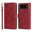 For Google Pixel 6 / 6 Pro Retro Leather Wallet Card Flip Case Cover Red