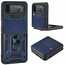 For Samsung Galaxy Z Flip 3 5G Case Shockproof Ring Stand Cover Blue