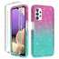 For Samsung Galaxy A32 A52 A52S 5G Case 2 in 1 Transparent Glitter TPU Phone Cover - Click Image to Close